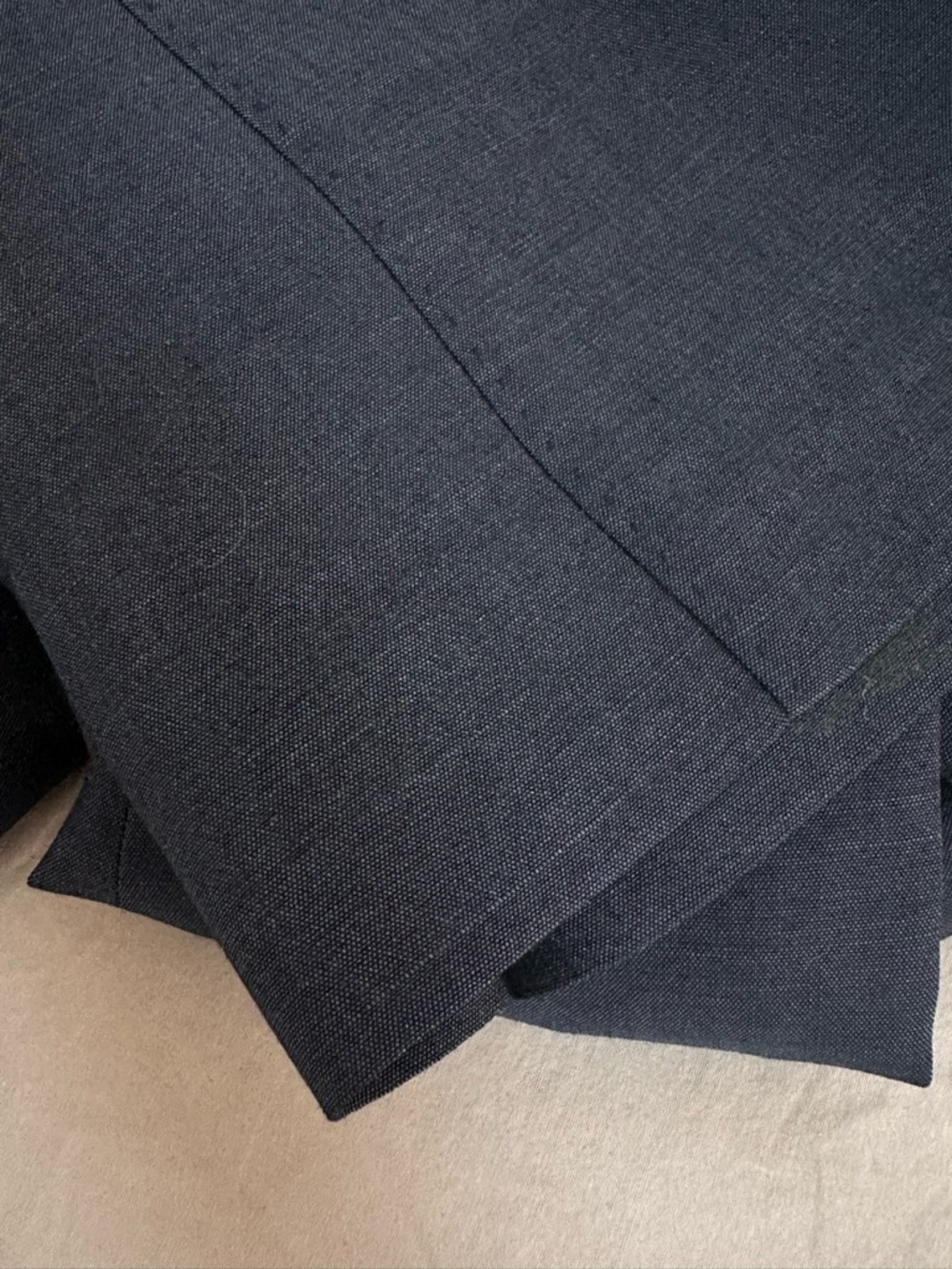 Karen Millen tailored straight leg trousers blue size 8 workwear pants mohair - Picture 9 of 9
